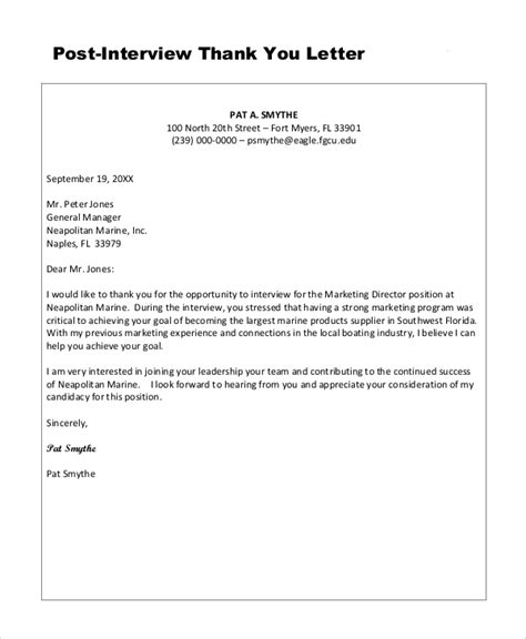 When to send an after interview thank you note. FREE 6+ Sample Thank You Letter Templates in MS Word | PDF