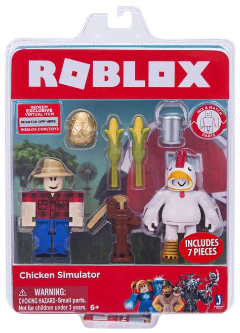 Roblox Chicken Simulator 3 Action Figure Game Pack Jazwares Toywiz