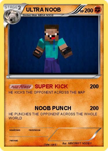 Pokémon Ultra Noob Super Kick My Pokemon Card