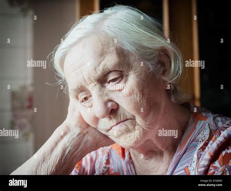Pretty Old Grandmother Stock Photo Alamy