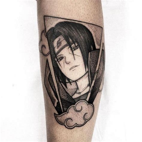 A Tattoo On The Leg Of A Person With An Anime Avatar