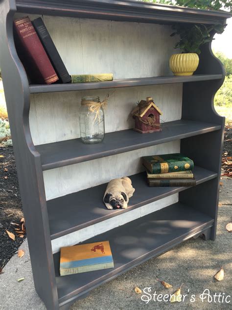 Refinished Bookcase Bookshelf Maui Sand And Cottage White Chalk Paint
