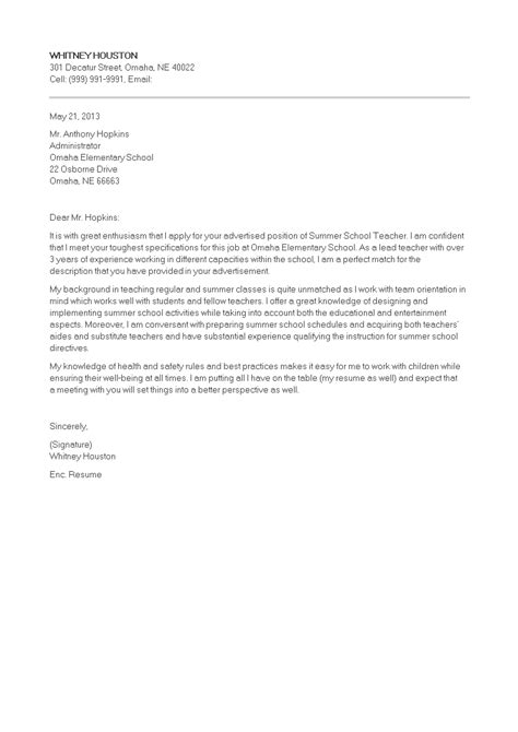 Teaching Job Cover Letter How To Make A Teaching Job Cover Letter