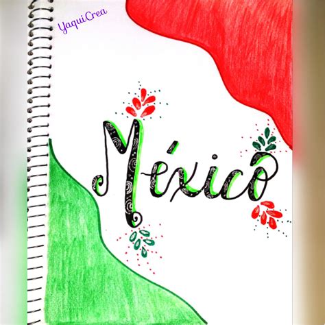 Portada Inspirada En La Bandera De Mexico Bandera De Mexico Dibujo