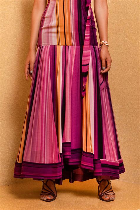 Buy Nikita Mhaisalkar Pink Printed Top And Skirt Set Online Aza Fashions