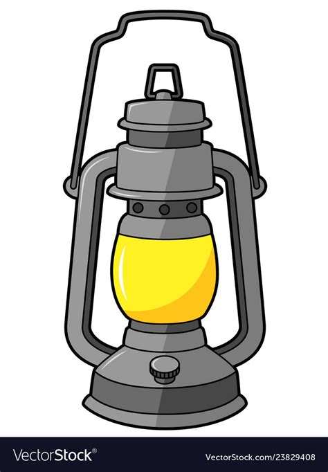 Cartoon Old Lantern Royalty Free Vector Image Vectorstock