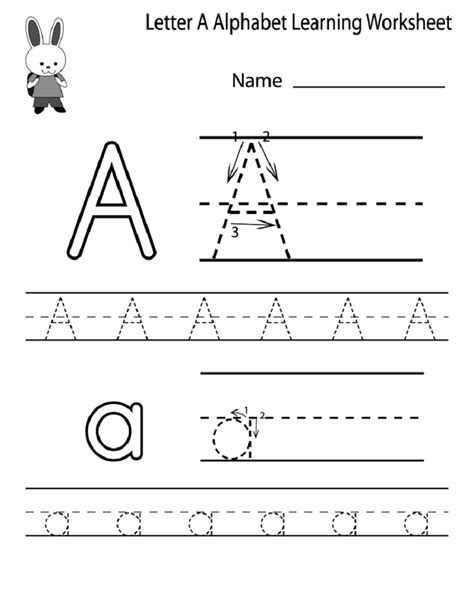 Kindergarten Alphabet Worksheets To Print Preschool Worksheets