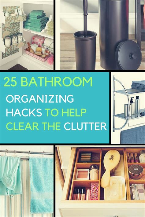 bathroom organizing hacks to help clear the clutter