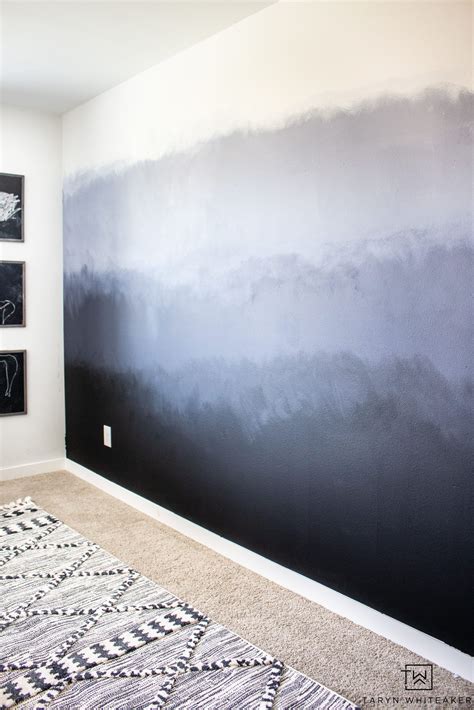 Diy Painted Ombre Wall Taryn Whiteaker Designs Ombre Wall Ombre