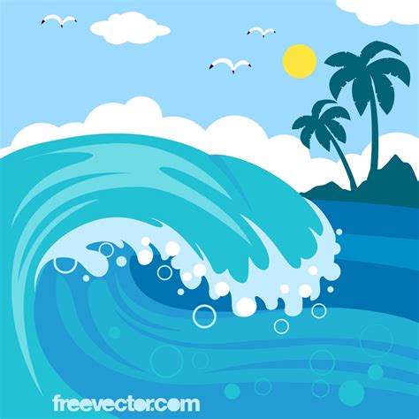 Cartoon Ocean Waves Clip Art Library