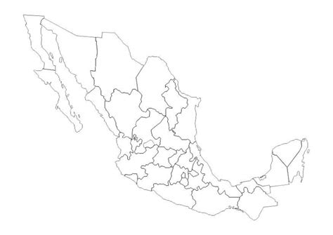 Mapa De Mexico Con Nombres Para Colorear Imagui