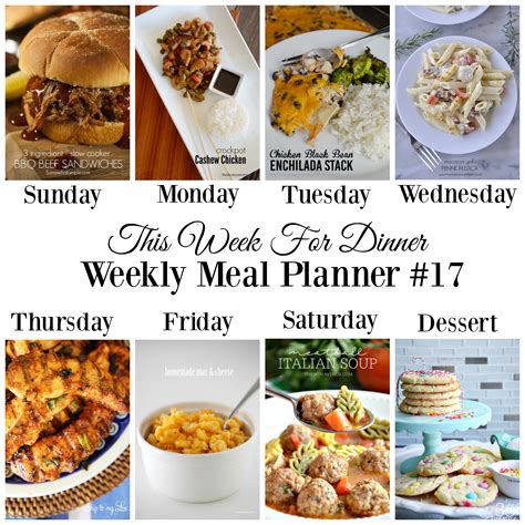 This Week For Dinner Weekly Meal Plan 17 Your Homebased Mom