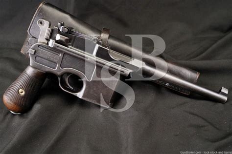 Mauser Pre War Commercial C96 Broomhandle 763mm Semi Auto Pistol Candr