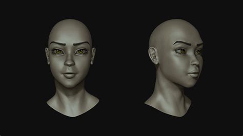 Old One Of My Personal Project Female Head Practice Works Zbrushcentral