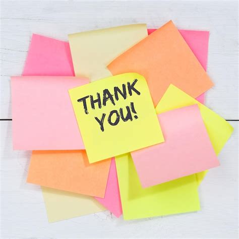 Premium Photo Thank You On Notepaper Office Business Concept Desk