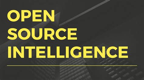 Open Source Intelligence Medium