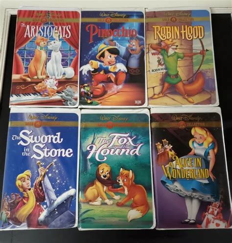 WALT DISNEY GOLD Classic Collection Vhs Lot Of 6 Sword In Stone