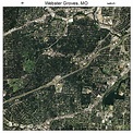 Aerial Photography Map of Webster Groves, MO Missouri