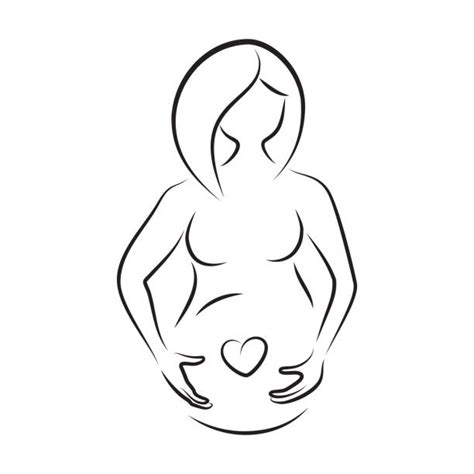Pregnant Woman Outline Drawing Illustrations Royalty Free Vector Graphics And Clip Art Istock