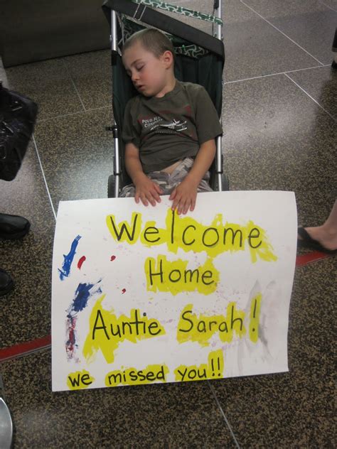 Looking forward to a homecoming? SchwenkNews: Welcome Home Sarah!