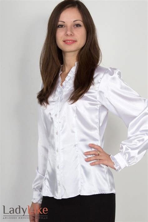 Блузка белая из атласа 27500 грн — купить в интернет магазине Артикул 23300001 Атласные