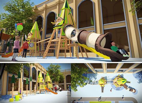 Kindergarten Outdoor Area Design0001s00062 Wooden