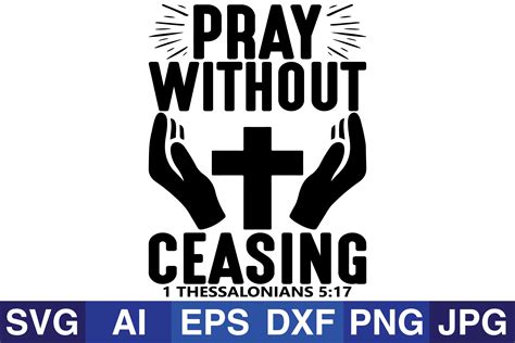 Pray Without Ceasing Graphic By Svg Cut Files · Creative Fabrica