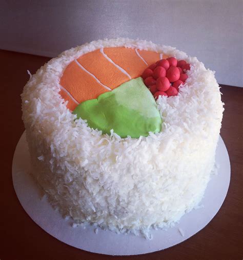 Sushi Cake By Danika Sushi Cake Sushi Cake Birthday Cupcake Cakes
