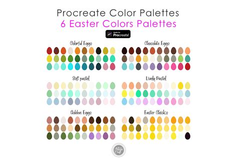easter procreate color palette pastel color palette by artisan craft svg thehungryjpeg lupon