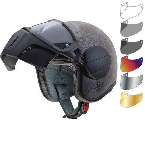 Caberg Ghost Rusty Open Face Motorcycle Helmet And Visor Open Face