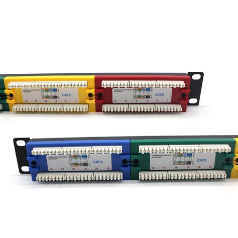 Patch Panel Cat6 De 24 Puertos Compatible Con Poe 110 Krone 568a