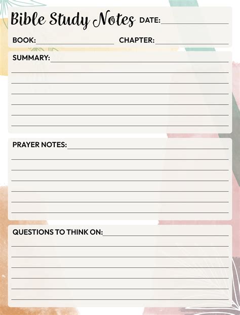 Free Printable Bible Breakdown Sheets Printable Templates By Nora