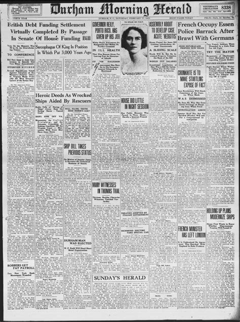 Rural North Carolina History Durham Morning Herald Feb 17 1923