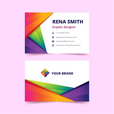 Free Vector Abstract Colorful Business Card Template Set