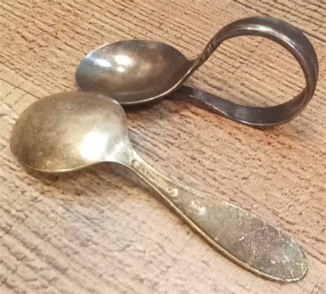 Antique Baby Spoons Old Small Baby Spoons 1962 Monogrammed Etsy