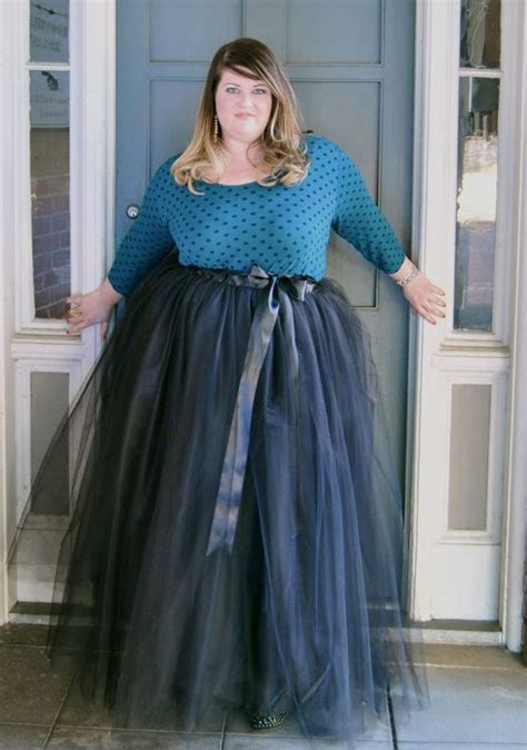 Plus Size Long Tulle Skirt For Women Attire Plus Size