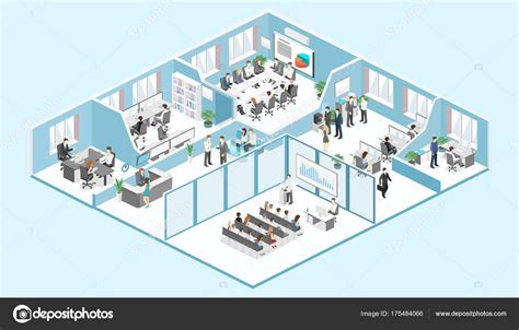 Office Interior Departments Stock Vector Image By ©reenya 175484066