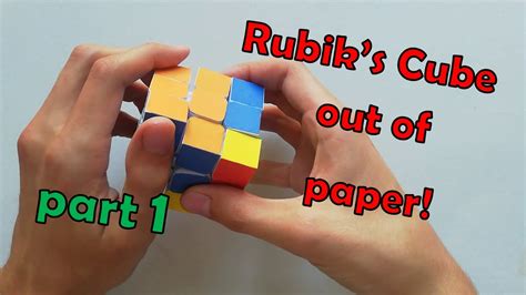 How To Make A Paper Rubiks Cube With Template Part 1 Youtube