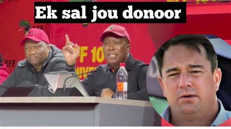 julius malema promises to beat up da leader john steenhuisen south africa rich and famous