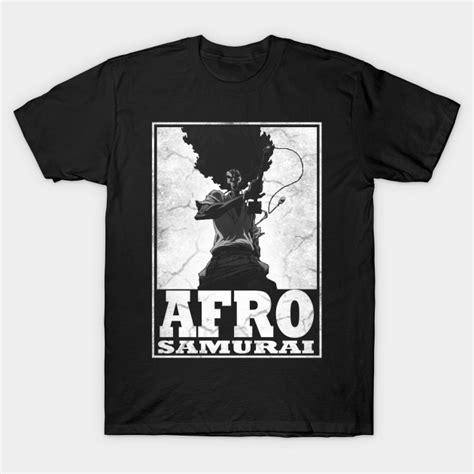 Afro Hair Samurai Anime T Shirt Teepublic Afro Samurai Afro Hairstyles Nerd Outfits