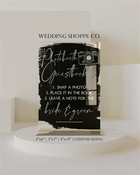 Photobooth Guestbook Acrylic Wedding Sign Wedding Sign Etsy