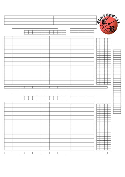 Basketball Score Sheet Example Free Download