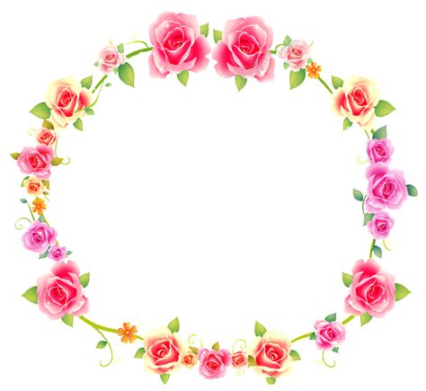 Rosas Flor Fronteira Frame Transparente Png Png Mart