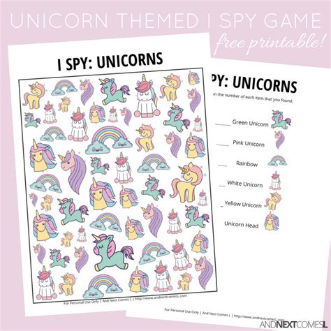 Free Printable Unicorn Bingo Game Free Unicorn Printable Activities