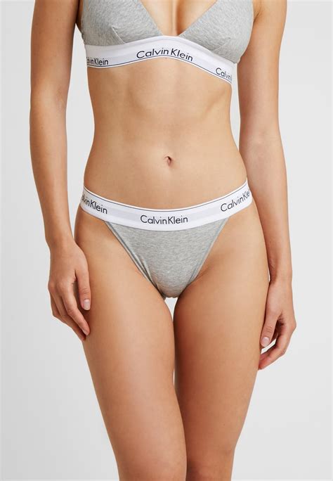 Calvin Klein Underwear Modern High Leg Tanga Chilot Grey Heather Gri Zalando Ro