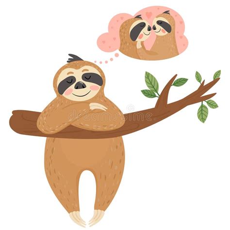 Valentines Day Sloth Stock Illustrations 241 Valentines Day Sloth