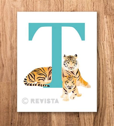 This Cute Illustrated T For Tiger Printable Is Perfect To Brighten Up A