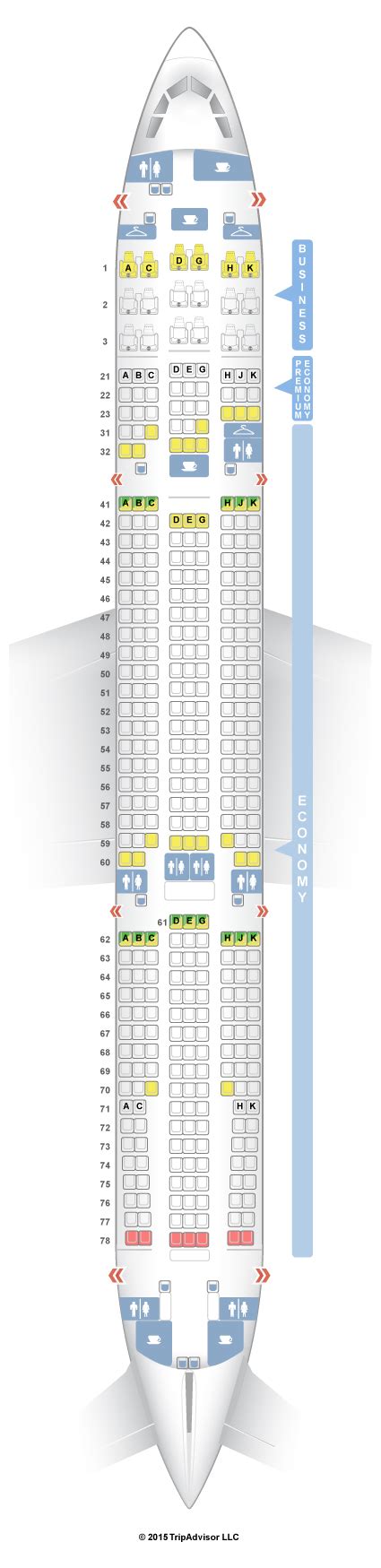 Seatguru Seat Map Philippine Airlines Airbus A330 300 333 Three Class
