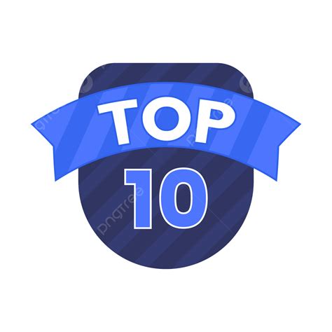 Top 10 Abzeichenliste Der Zehn Top 10 Banner Top 10 Label Top 10