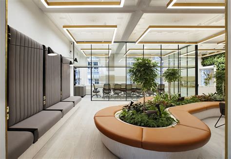 Common Area With Biophilic Elements Modern Office Design Contemporary